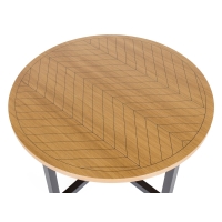 Woodman - Mora coffee Table Herringbone Print round
