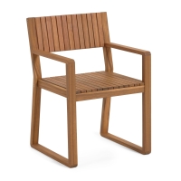 La Forma - Emili solid acacia garden chair