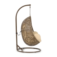 La Forma - Florina brown hanging chair with base