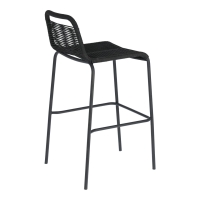La Forma - Lambton black stool height 74