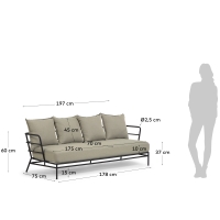 La Forma - Mareluz three-seater sofa